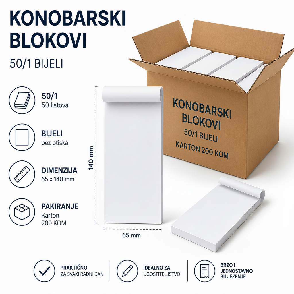 Konobarski Blokovi 140x65mm - 50/1