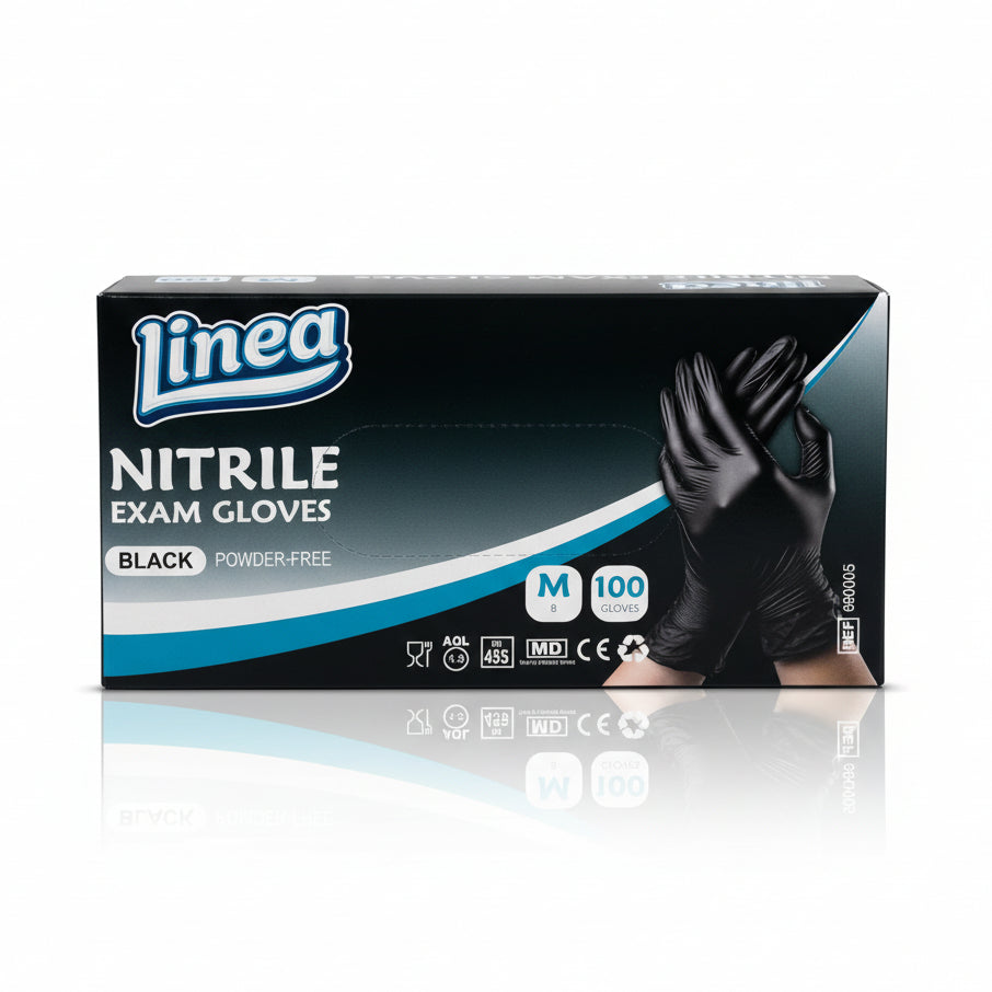 Nitril Rukavice Crne 100/1